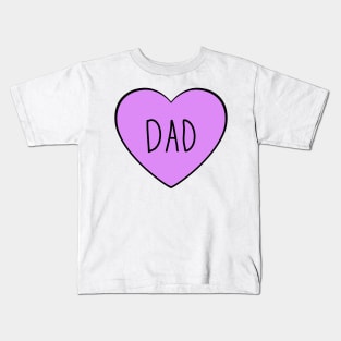 I Love Dad. Simple Dad Heart Design for Fathers Day. Kids T-Shirt